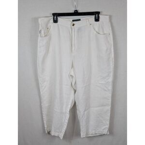 Lauren Jeans Co Ralph Lauren Linen Capris/Pants White Women's Size 16W